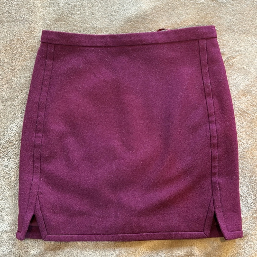 J. Crew lined wool mini skirt, size 0